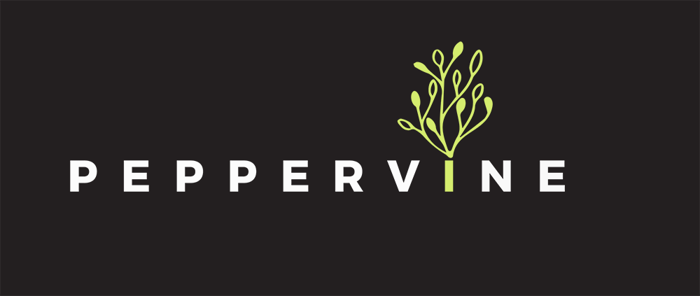 peppervine charlotte nc logo black bar