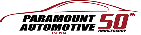 paramount automotive th anniversary logo