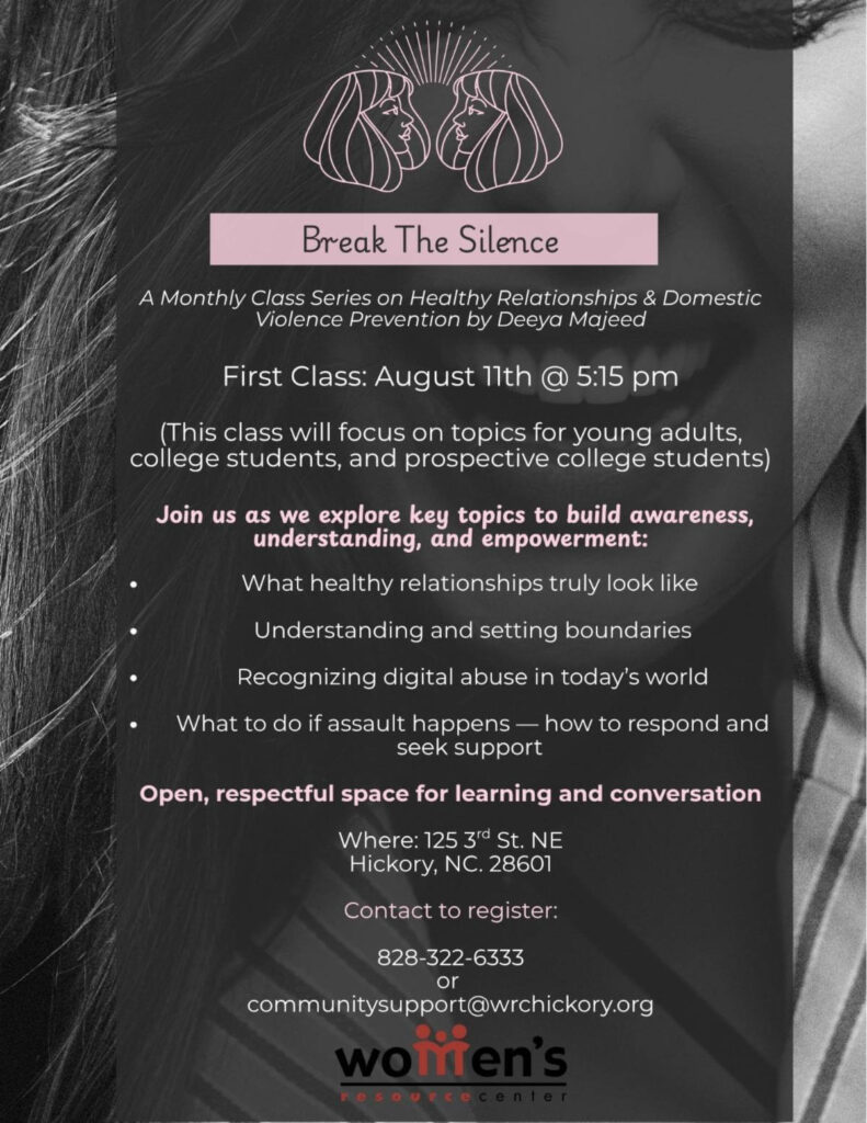 break the silence womens resource center hickory nc